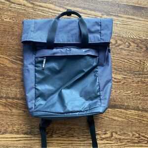 Nike Roll Top Blue and Charcoal Gray Backpack